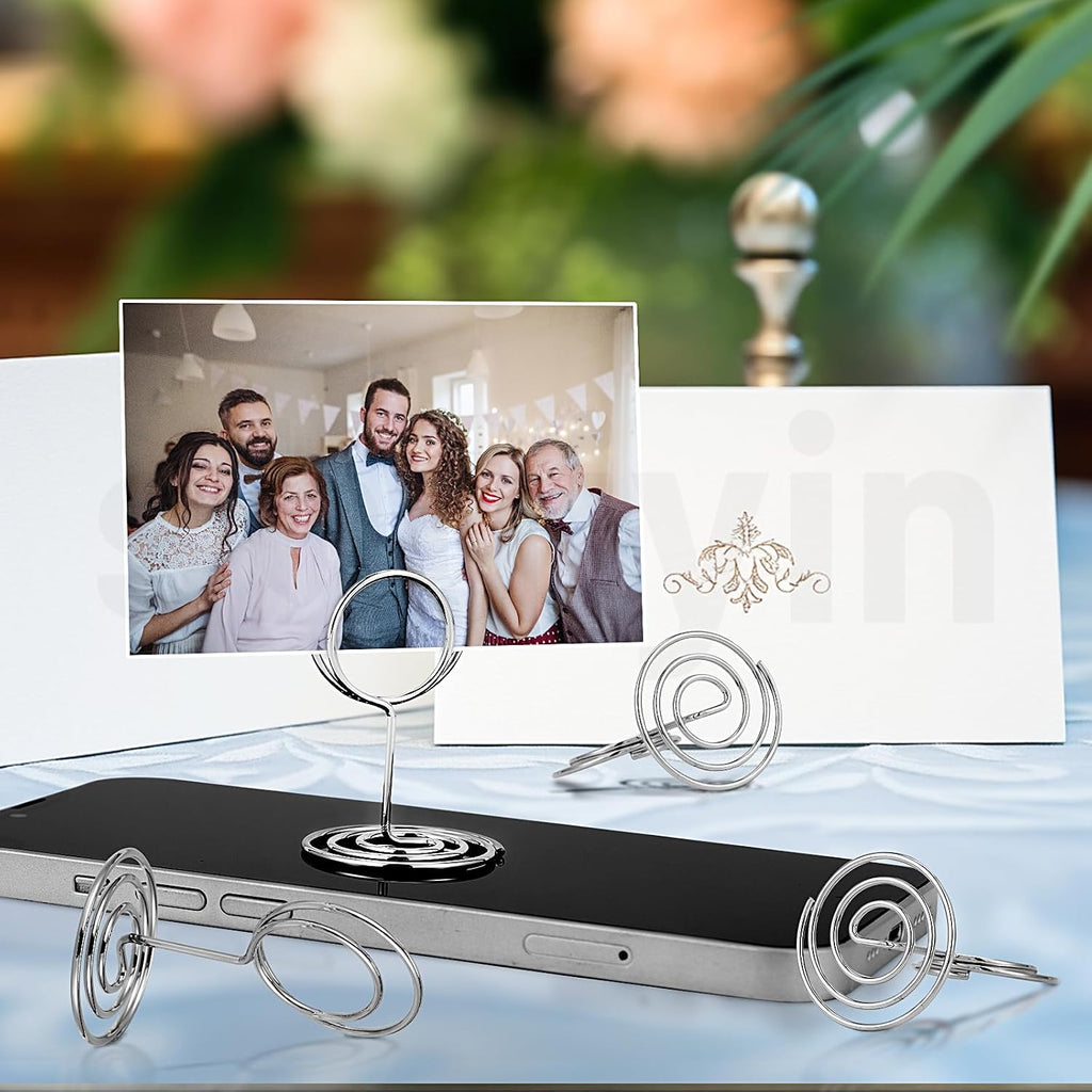 30PCS Table Number Holders Place Card Holder - Photo Holders for Tables, Cards Stand Name Menu Clips, Table Sign