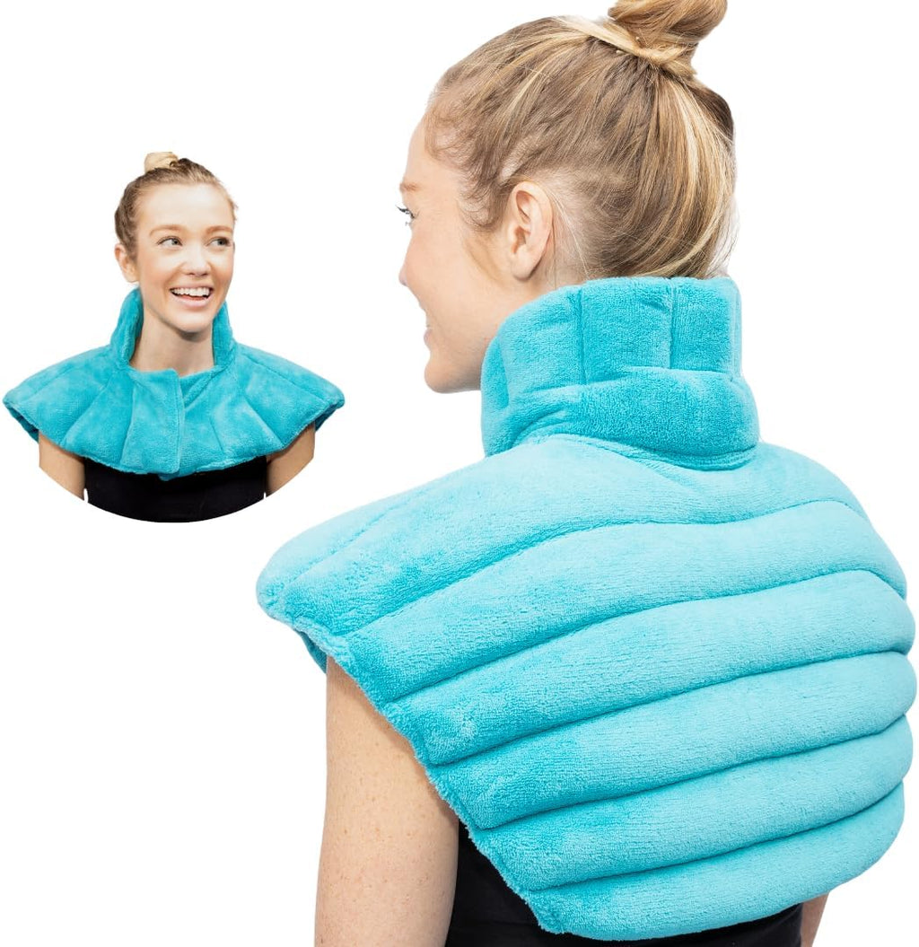 Microwave Heating Pad for Neck, Shoulders and Back - Heated Wrap & Microwavable Warmer Moist Heating Pad with