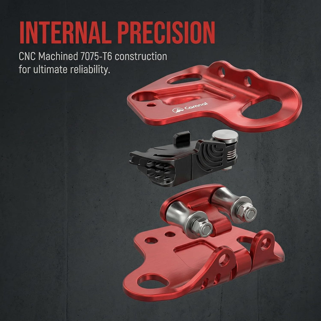 Professional Chest Ascender for Rock Climbing & Rescue - 7075 Aluminum Rope Ascender with Dual Carabiner Slots