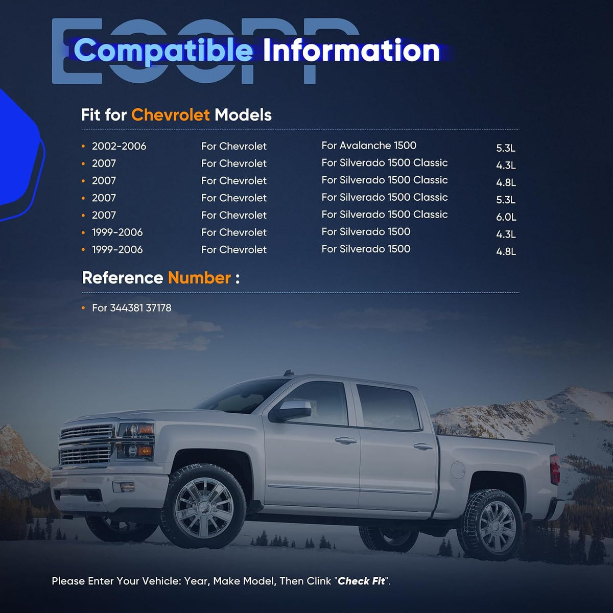 Shocks, ECCPP 2x Front Shocks Absorbers for Chevy Avalanche 1500 2002-2006