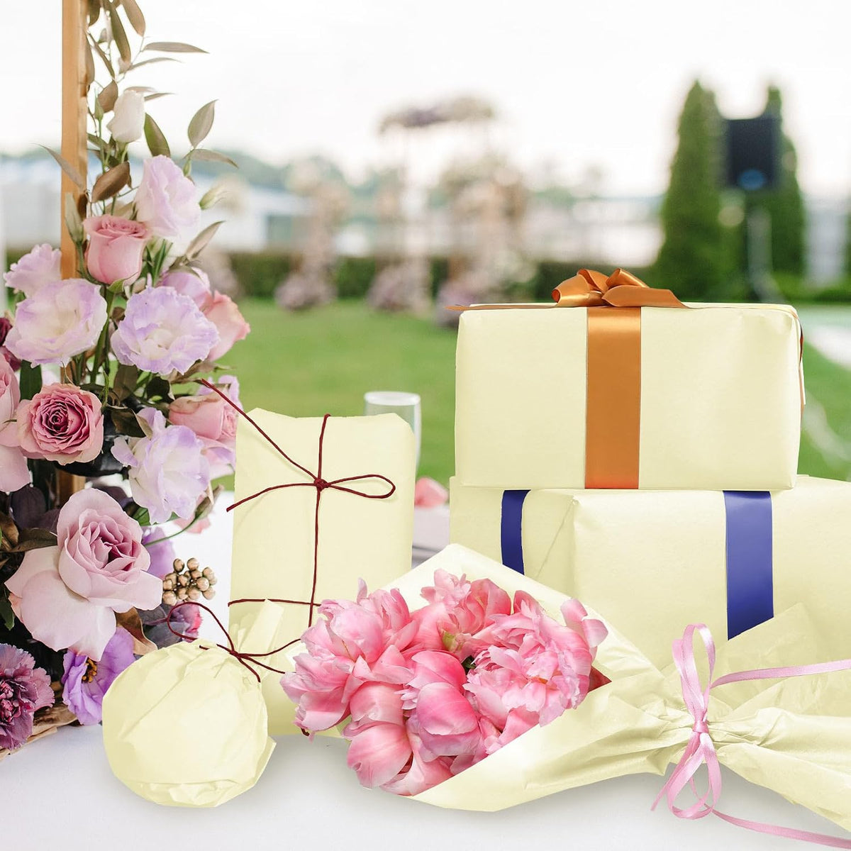 120 Sheets 14 x 20 Inch Cream Tissue Paper for Gift Bag Wrapping