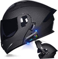 Motorcycle Bluetooth Modular Helmet DOT Approved Dual Visor Full Face Flip up Integrated Motorcycle Helmets Double