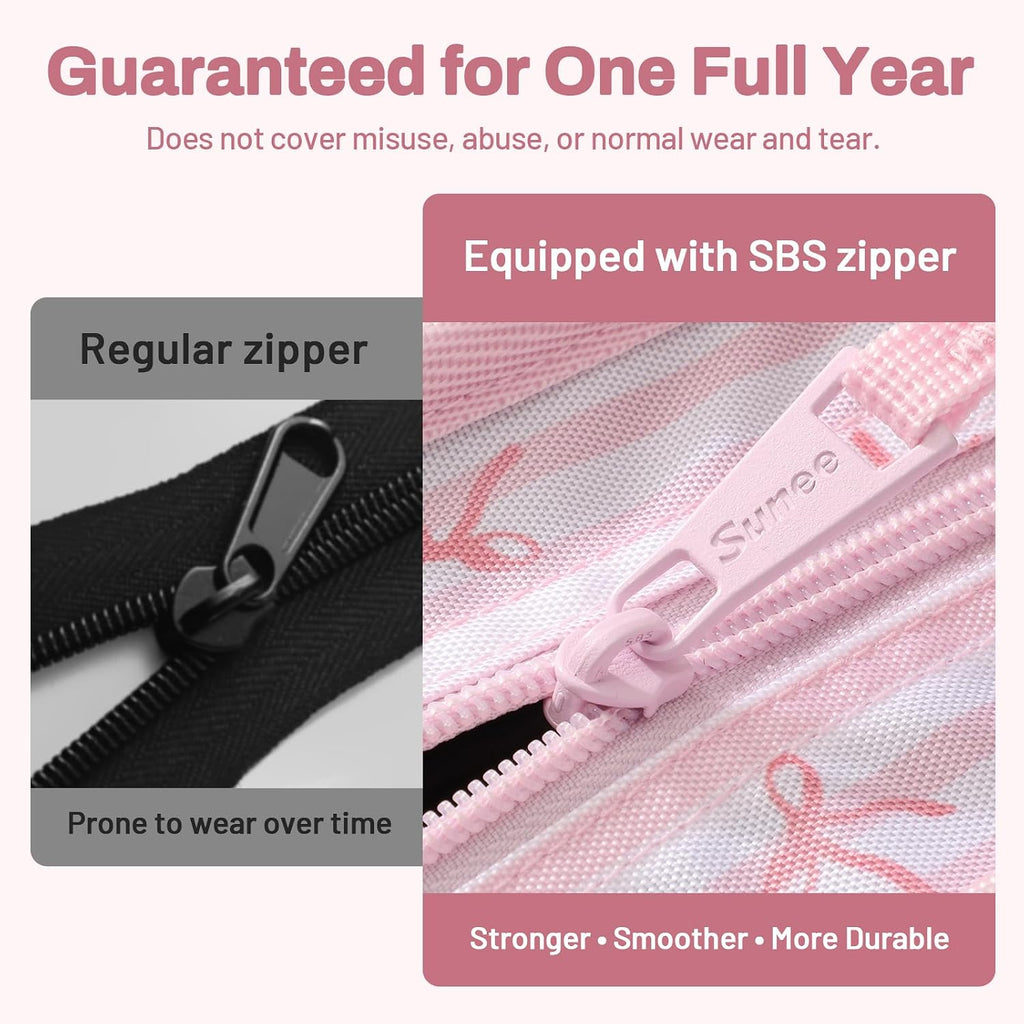 Zippered Binder Bag with Handle, 2-Inch 3-Ring O-Ring, 500-Sheet Capacity, Includes Zip Pocket, 5-Tab Expanding File