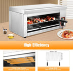 Commercial Salamander Broiler, 1500W Cheese Melter with 4 Adjustable Height