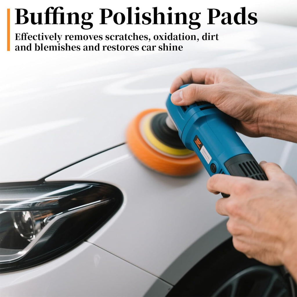 5 PCS 5 Inch Buffing Polishing Pads, Cutting Pads for Polisher | Body Repair Buffing Sponge Pad Kit for 5 Inch