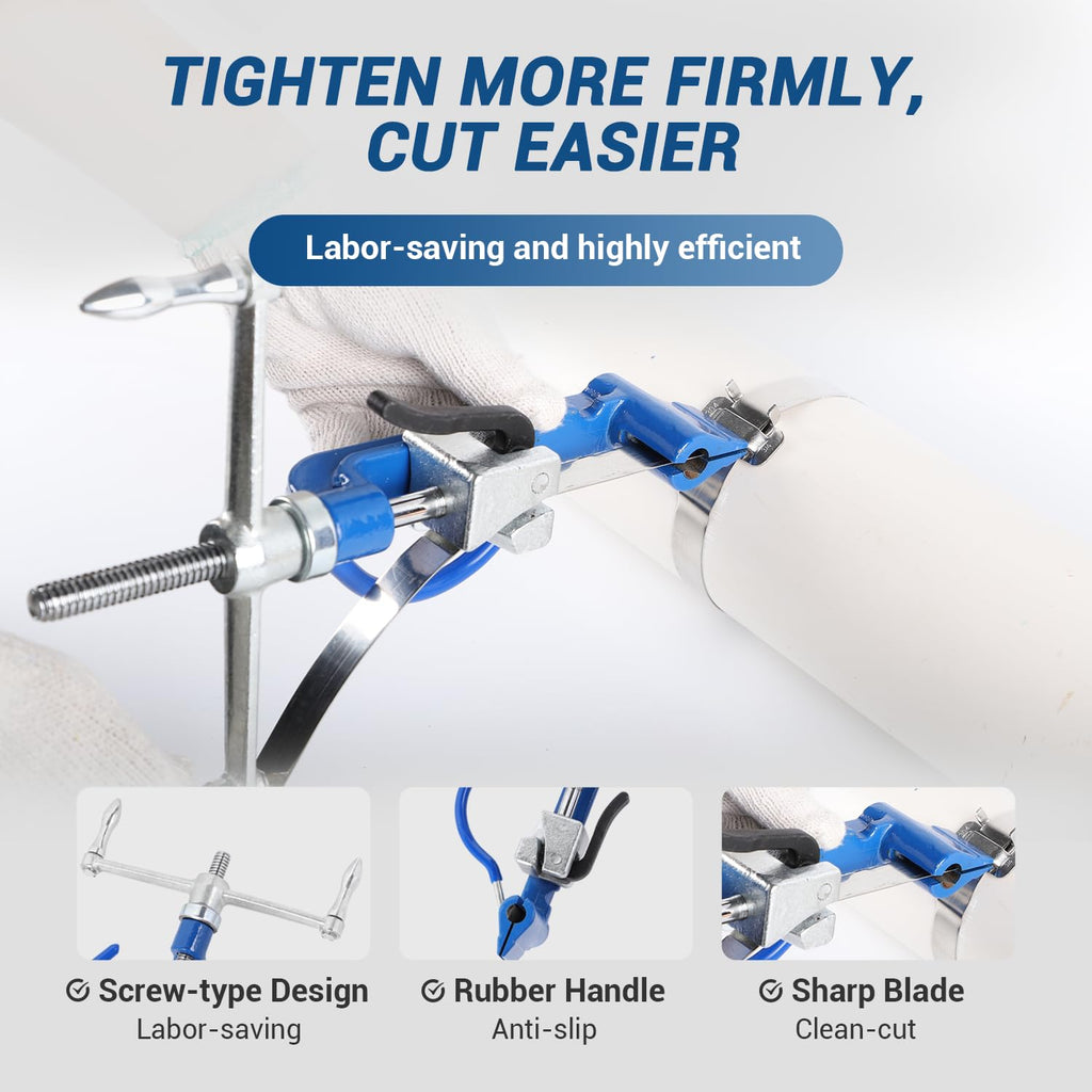 Stainless Steel Banding Strapping Kit, Screw-Type Tensioner Tool Set