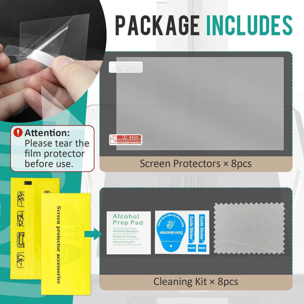 8 PCS Screen Protector Compatible with Anycubic Photon Mono 4