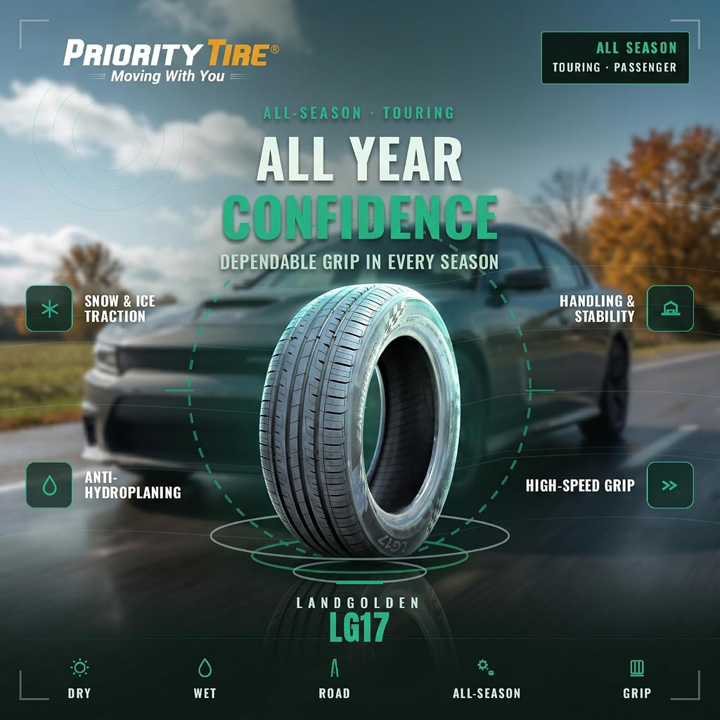 LG17 185/55R16 83V SL All Season Performance Tire | Passenger Performance All Season Traction 83V Rated Standard Load