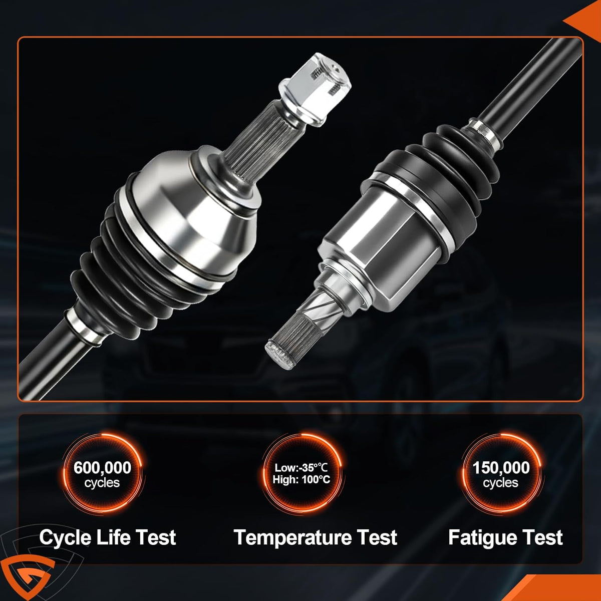 GEARLAST Front CV Axle Shaft Assembly Fit for Nissan Altima 2007-2013 2.5L