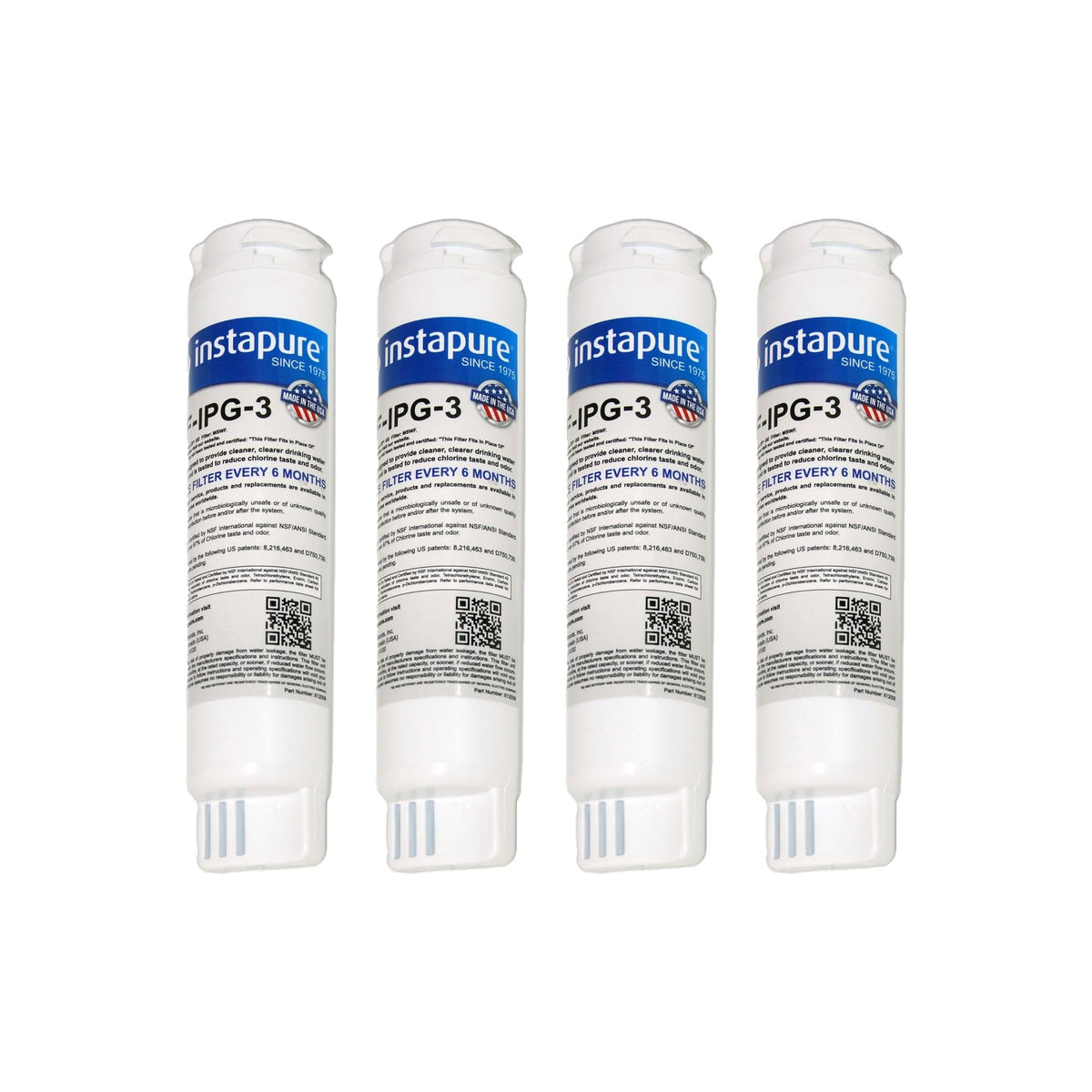 GE MSWF Compatible Refrigerator Water Filter Made in USA, 4-Pack