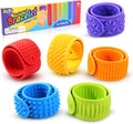 Sensory Fidget Toys for Kids: Textured Silicone Slap Bracelets 6 Pack, Stress Relief Fidgets for Autism ADHD