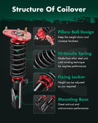 SCITOO Coilover Suspension Strut Kit Compatible with 2005-2008 for Scion