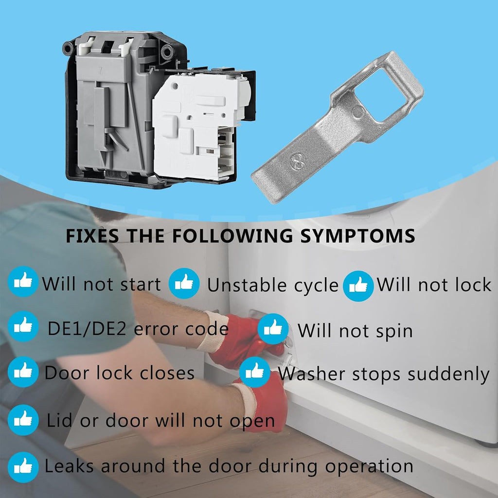 EBF61315802 Washer Door Lock Switch with MFG63099101 Strike Assembly