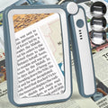 Magnifying Glass for Reading, Rechargeable 5X Large Page Magnifier with Light, Folding Handheld Dimmable Rectangle