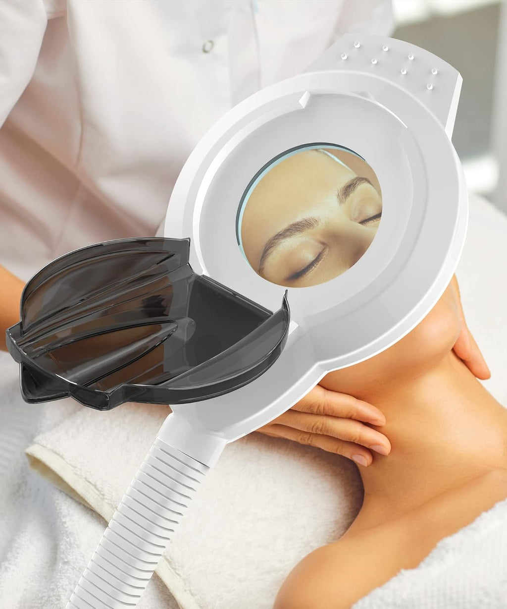 Professional 2 in 1 Facial Steamer With 5X Magnifying Foldable Arm, Ozone Mist Steamer for Face, Salon Spa Beauty