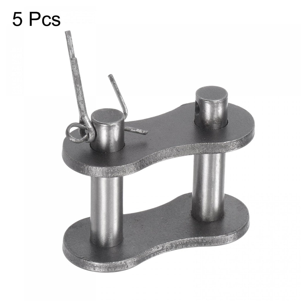 uxcell 5Pcs #120 Chain Master Connector Link Roller, 1 1/2" Pitch Carbon Steel, Standard Connecting Split Links for 24A Chain