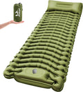 Ultralight Camping Sleeping Pad with Pillow & Built-in Foot Pump | Camping Mattress, Compact Inflatable Portable Mat