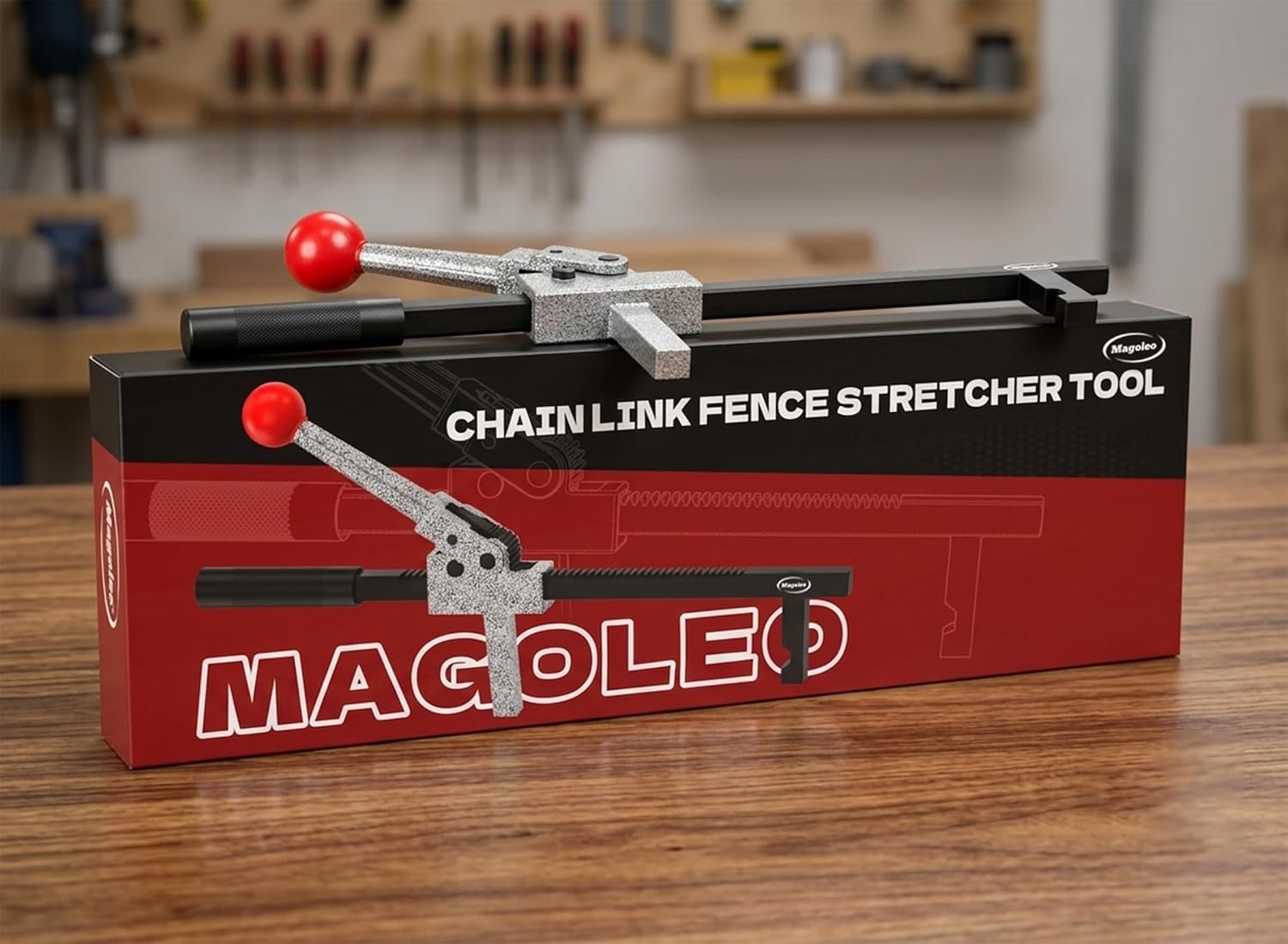 Chain Link Fence Stretcher Tool, Heavy-Duty Fence Puller & Tensioner for Fence Fabric Installation or Repair Projects