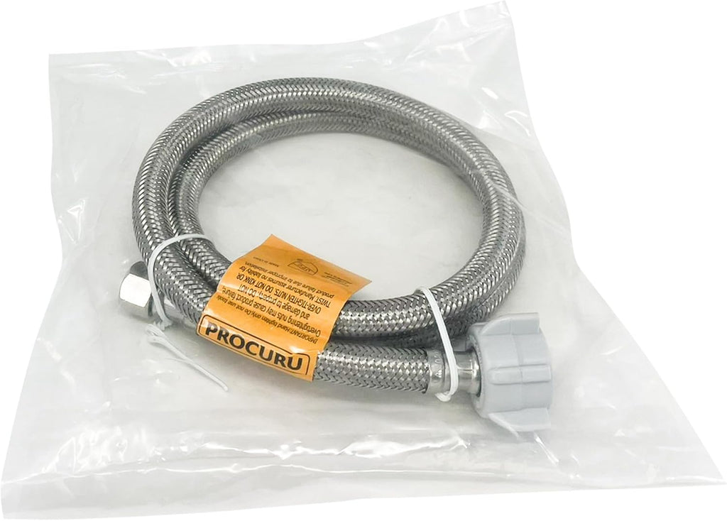 36-Inch (3Ft) x 3/8" Comp x 7/8" BC, Universal Flexible Toilet Connector, Braided Stainless Steel Water Supply Line