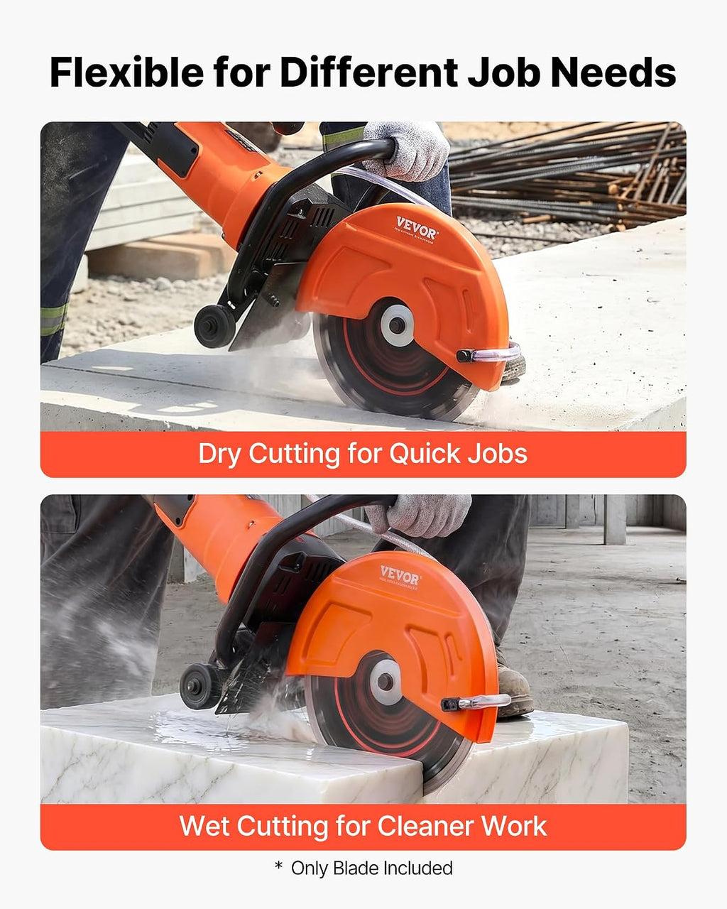 Diamond Blades 12 inch, 3-Pack Concrete Saw Blade Set, 1 in Arbor, High-Hardness Diamond Segments, 65Mn Steel Core