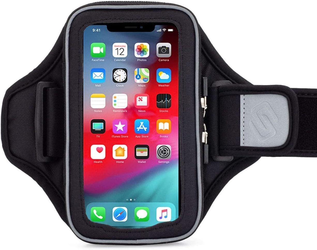 Entropy E8 Padded Running Armband Phone Holder, Fits Cases, M/L | Fits iPhone 17/16/15 Pro Max & Plus, Galaxy