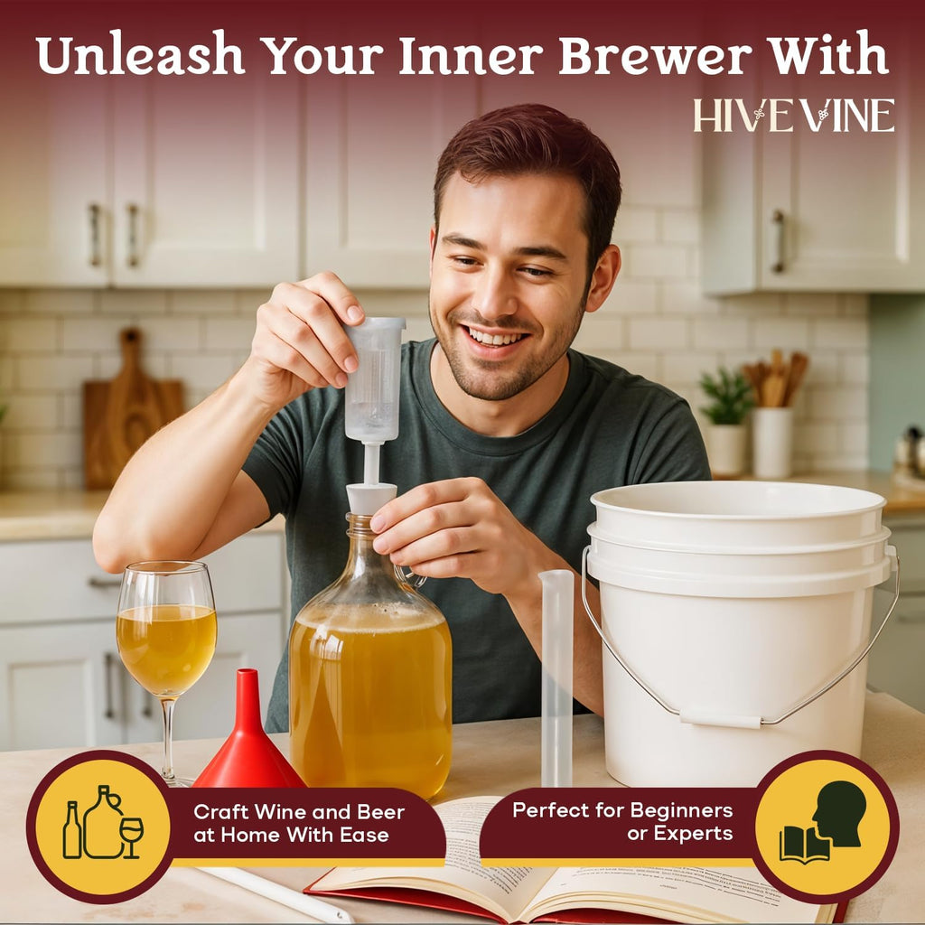 Wine Making Kit & Mead Making Kit | Complete Home Brewing Kit for Beginners & Experts - Includes Glass Carboy
