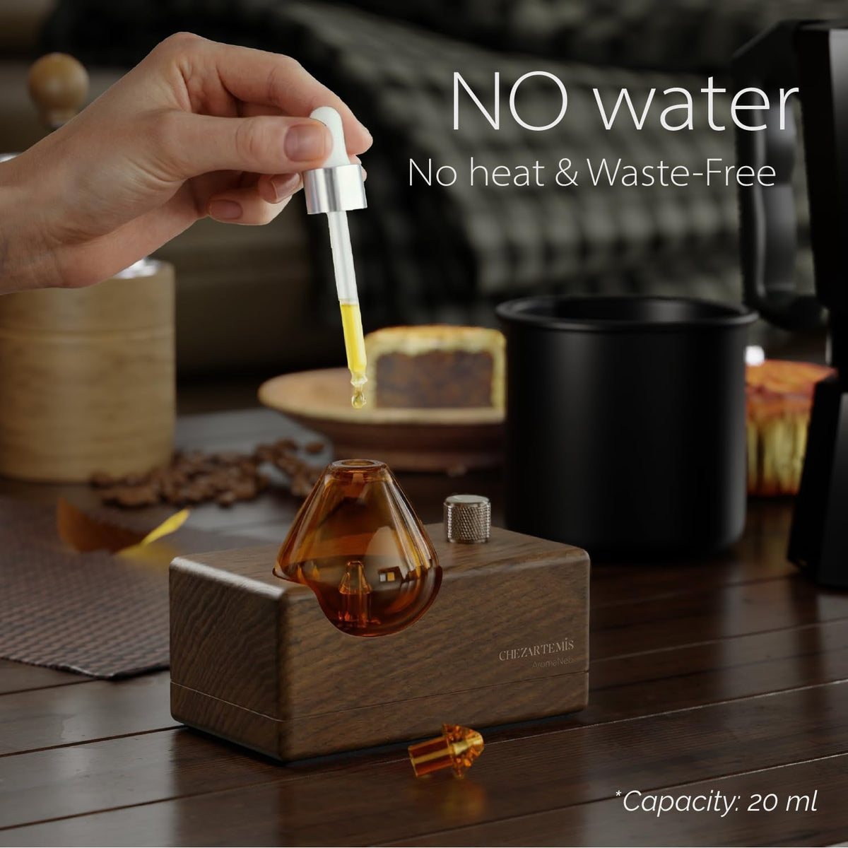 Amber Retro Waterless Essential Oil Diffuser for Aromatherapy