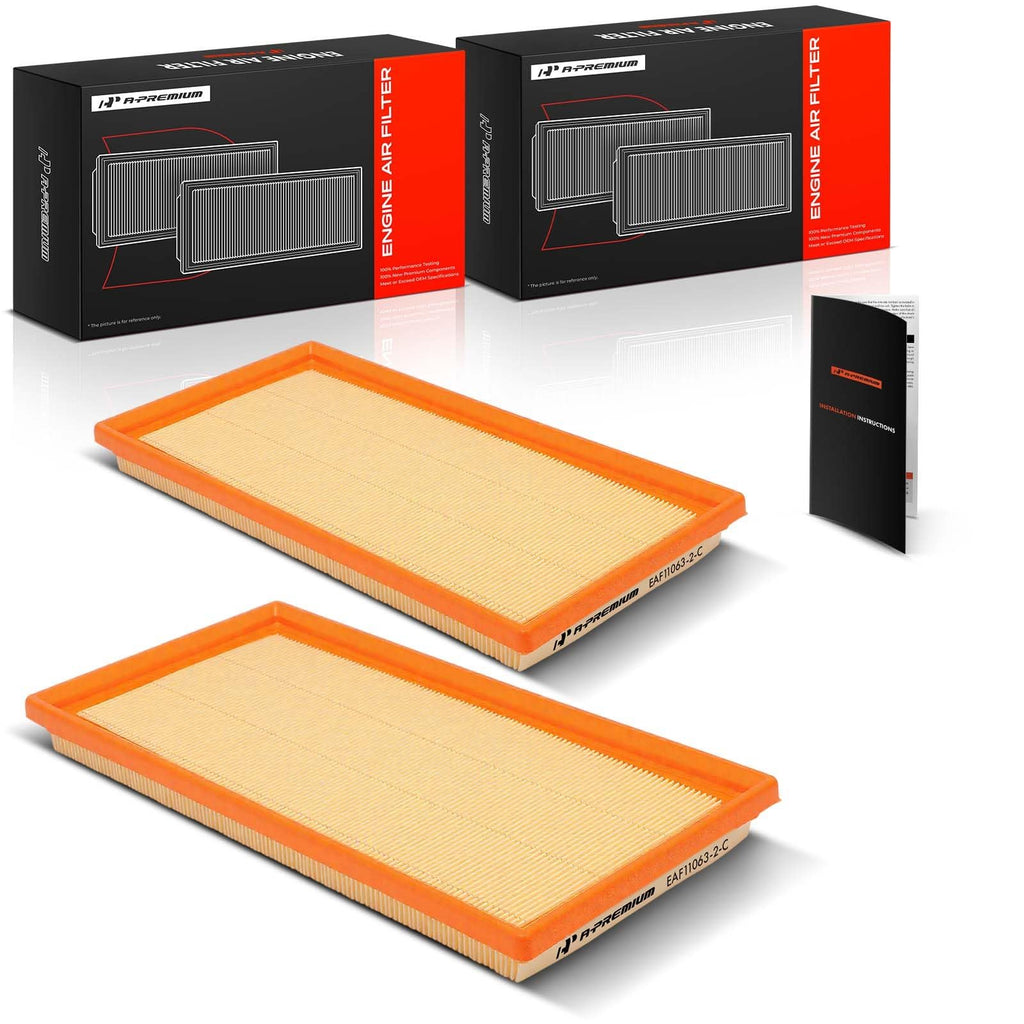 A-Premium 2-PC Engine Air Filter Compatible with Mercedes-Benz Models