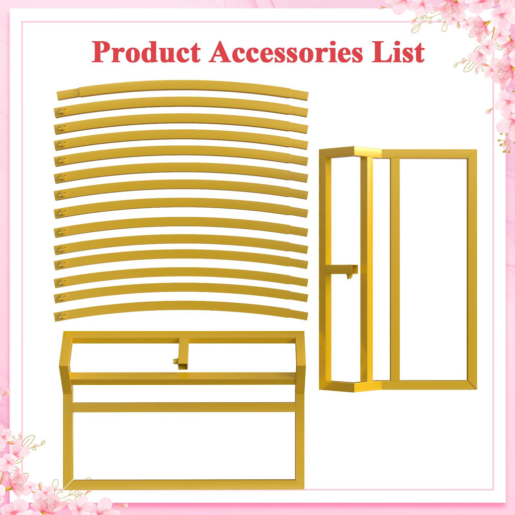 Round Backdrop Stand 8ft, Round Balloon Arch Stand, Gold Circle Arch