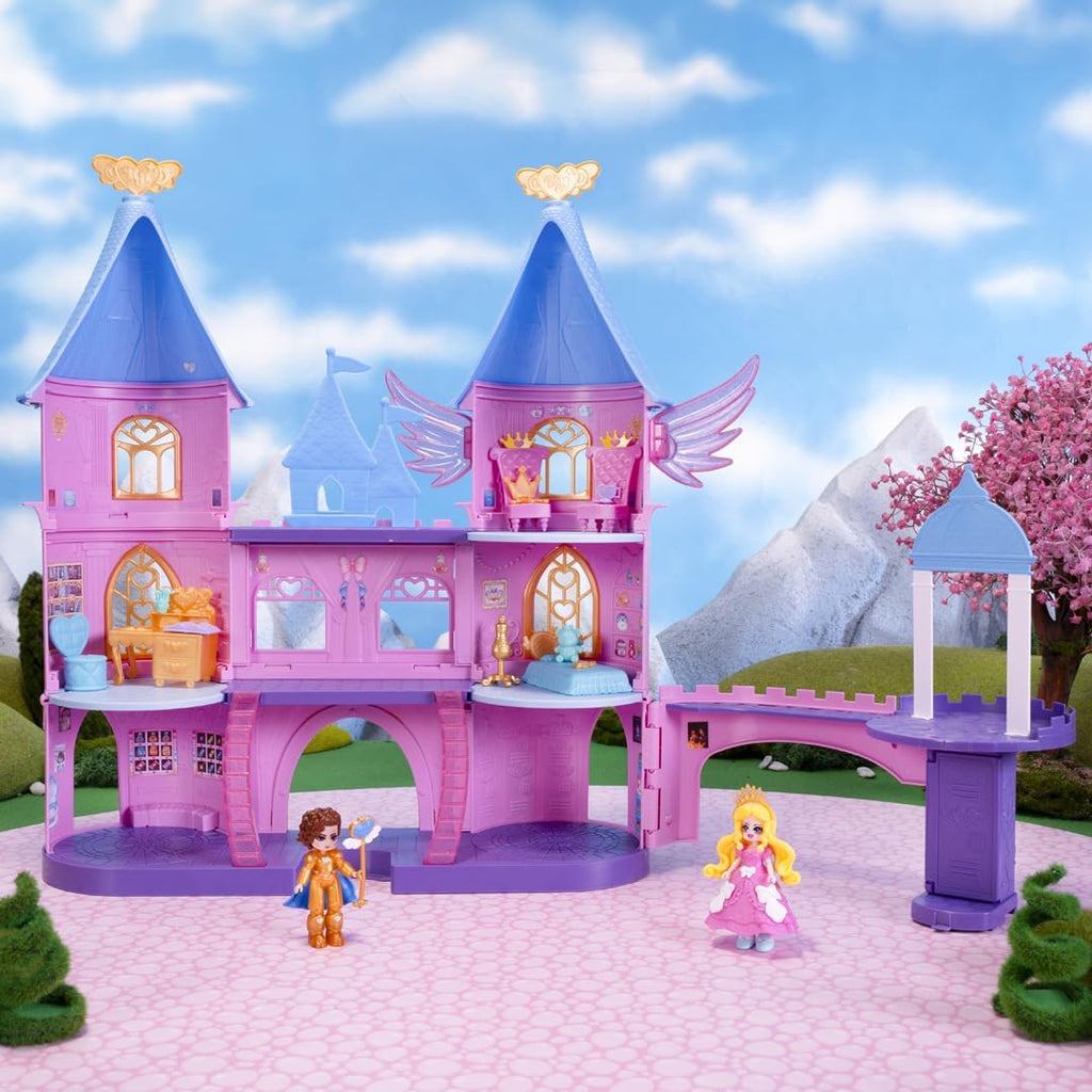 Castle Campus Playset - (2) Exclusive Dolls, 3 Floors to Explore with 360° Play - 19 Accessories - Virtual Item Code