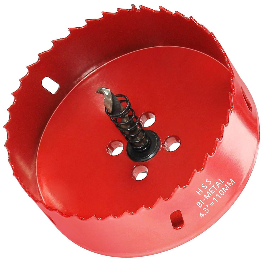 Luomorgo 110mm/4.33 inch Hole Saw, 1.46 inch Cutting Depth
