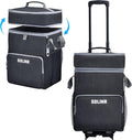 Collapsible Cooler with Wheels, Rolling Cooler Bag for Beach Travel | Two-layer Large Capacity, Leakproof Food-grade