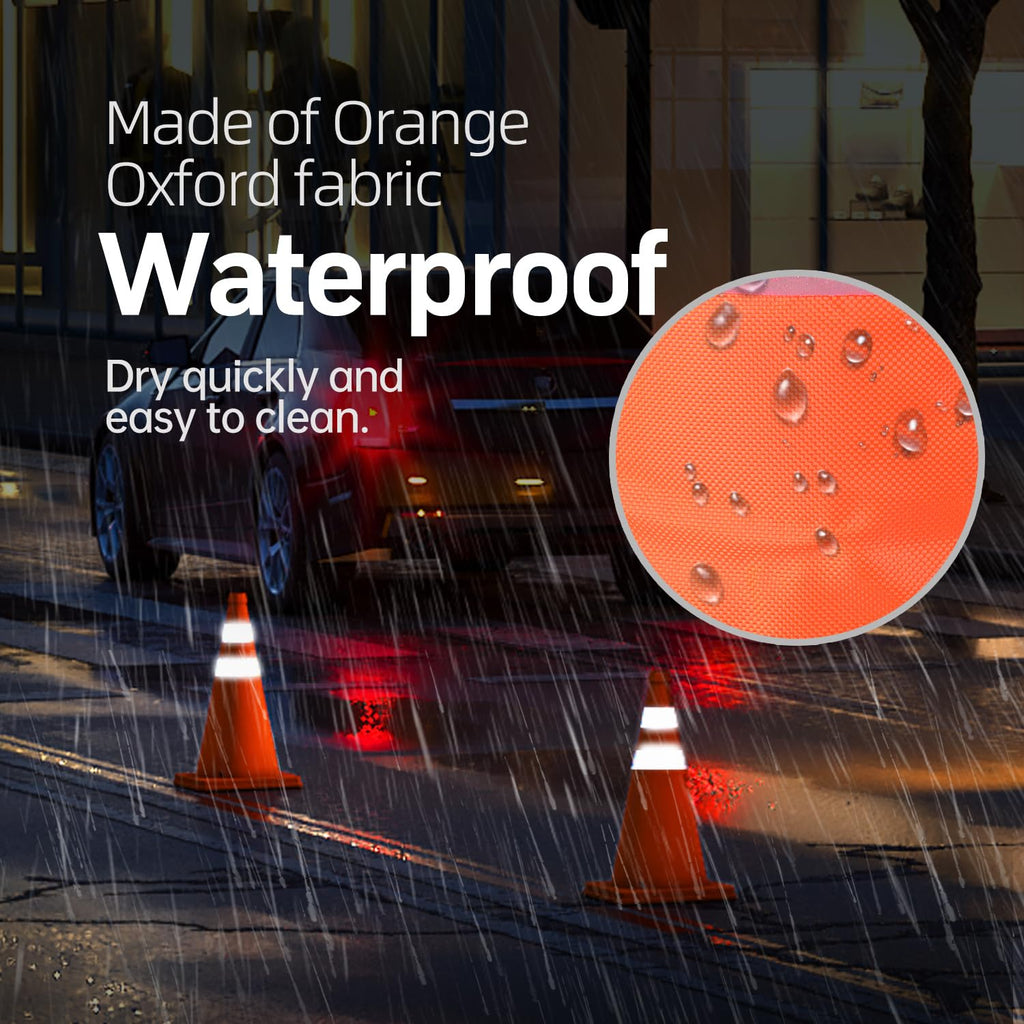 4 Pack 18 Inch Collapsible Traffic Cones, Orange Safety Cones