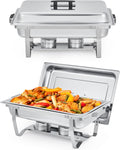 Chafing Dishes for Buffet 2 Pack, 8QT Buffet Servers & Warmers Set