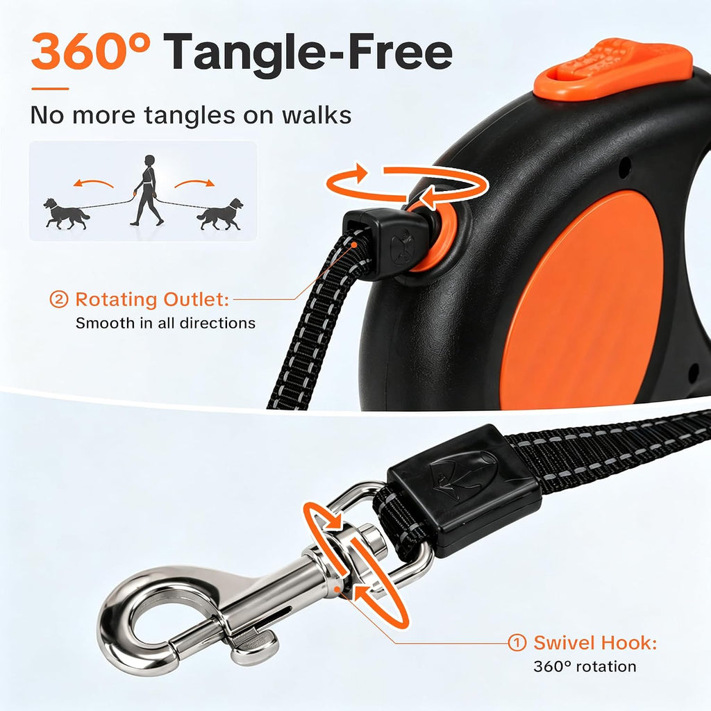 Retractable Leash for Large Dogs, Heavy Duty Nylon Tape