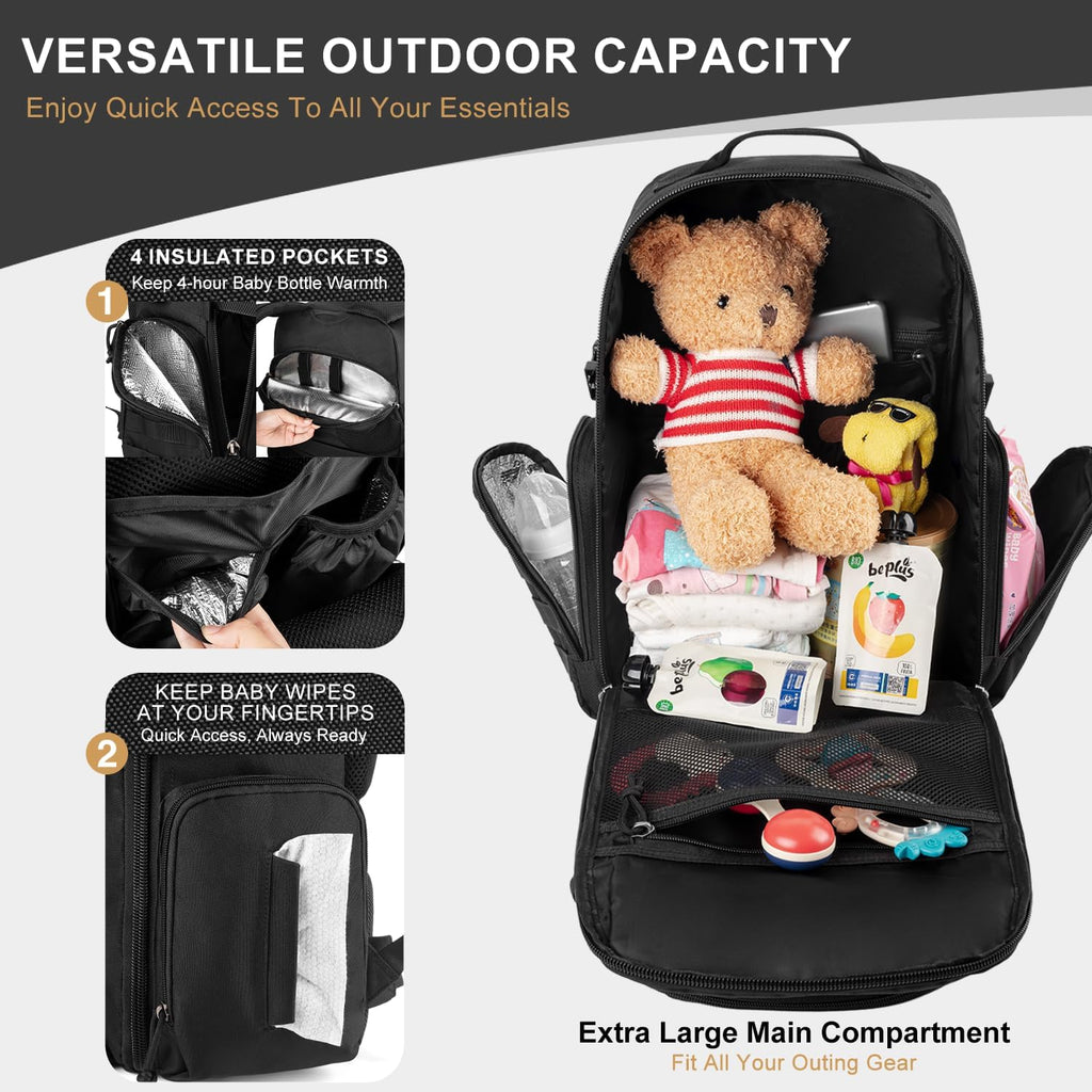 Military Diaper Bag for Dad: Tactical Design with Changing Pad & Daddy Patches - Pride Solution for Veteran Fathers