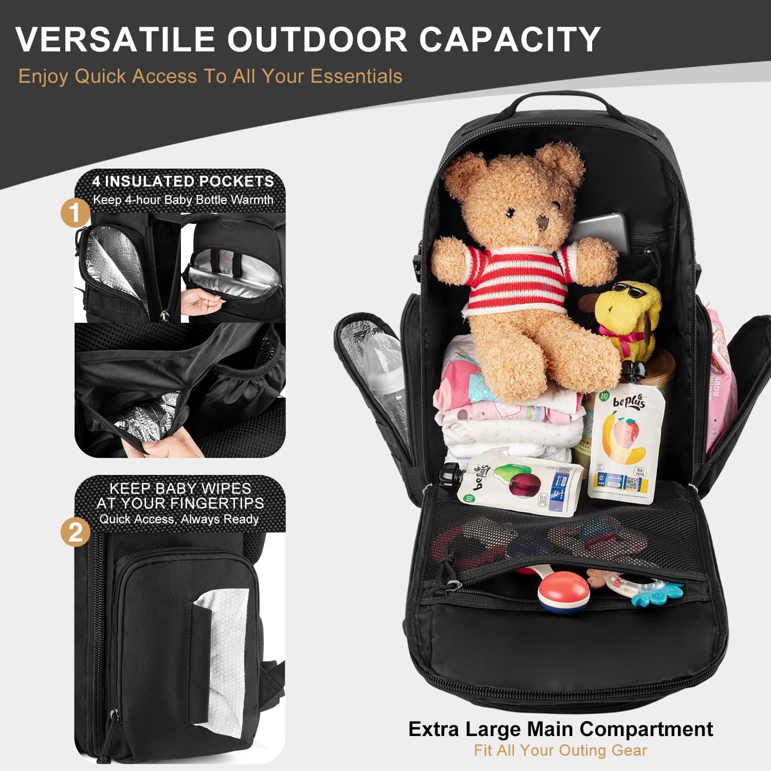 Military Diaper Bag for Dad: Tactical Design with Changing Pad & Daddy Patches - Pride Solution for Veteran Fathers