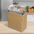 Insulated Shipping Boxes (2-Pack) with Foil Liner, Reusable & Foldable Paper Cold Shipping Container for Perishable
