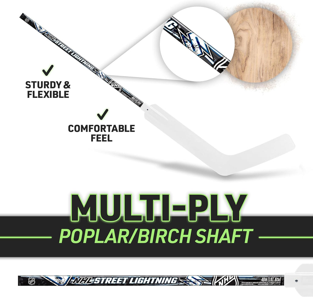 Franklin Sports NHL Kids Beginner Street Hockey + Goalie Sticks - Youth + Junior Hockey Sticks - Left + Right Handed