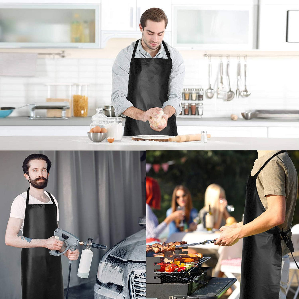 Waterproof Rubber Apron Adjustable Dishwasher Apron
