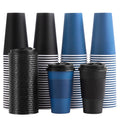 100 Pack 16 oz Coffee Cups with Lids, Disposable Hot Paper Coffee Cups