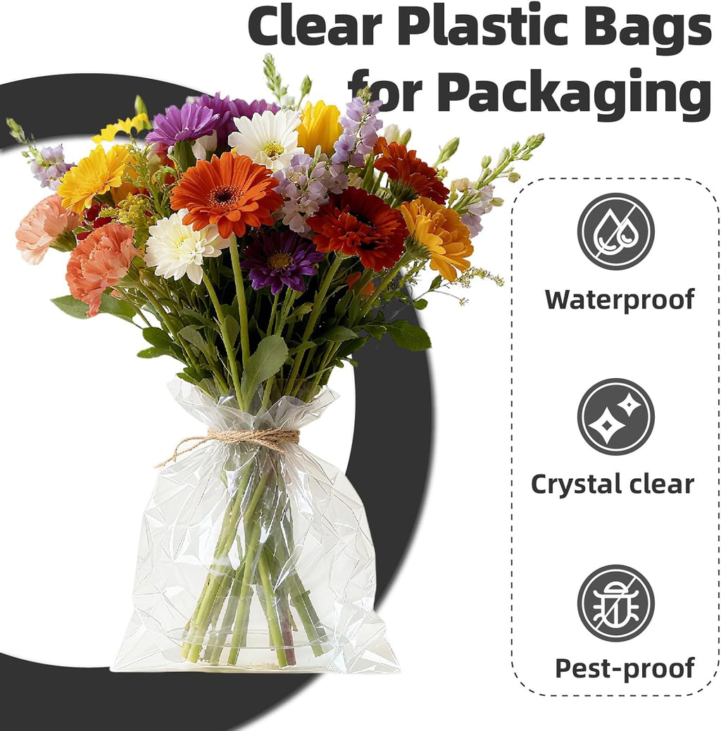 100 Count 10x13 Thick Self Sealing Cellophane Bags