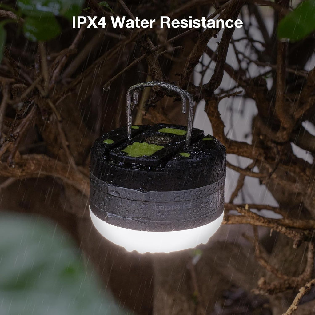 LE LED Camping Lantern Rechargeable, 410LM, 5 Light Modes, Power Bank, Waterproof, Mini Flashlight with Magnetic Base