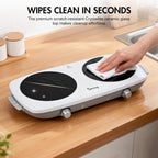 Double Burner Hot Plate Electric, 1800W Portable Electric Cooktop Burner with 7.9 Inch Crystallite Ceramic Glass