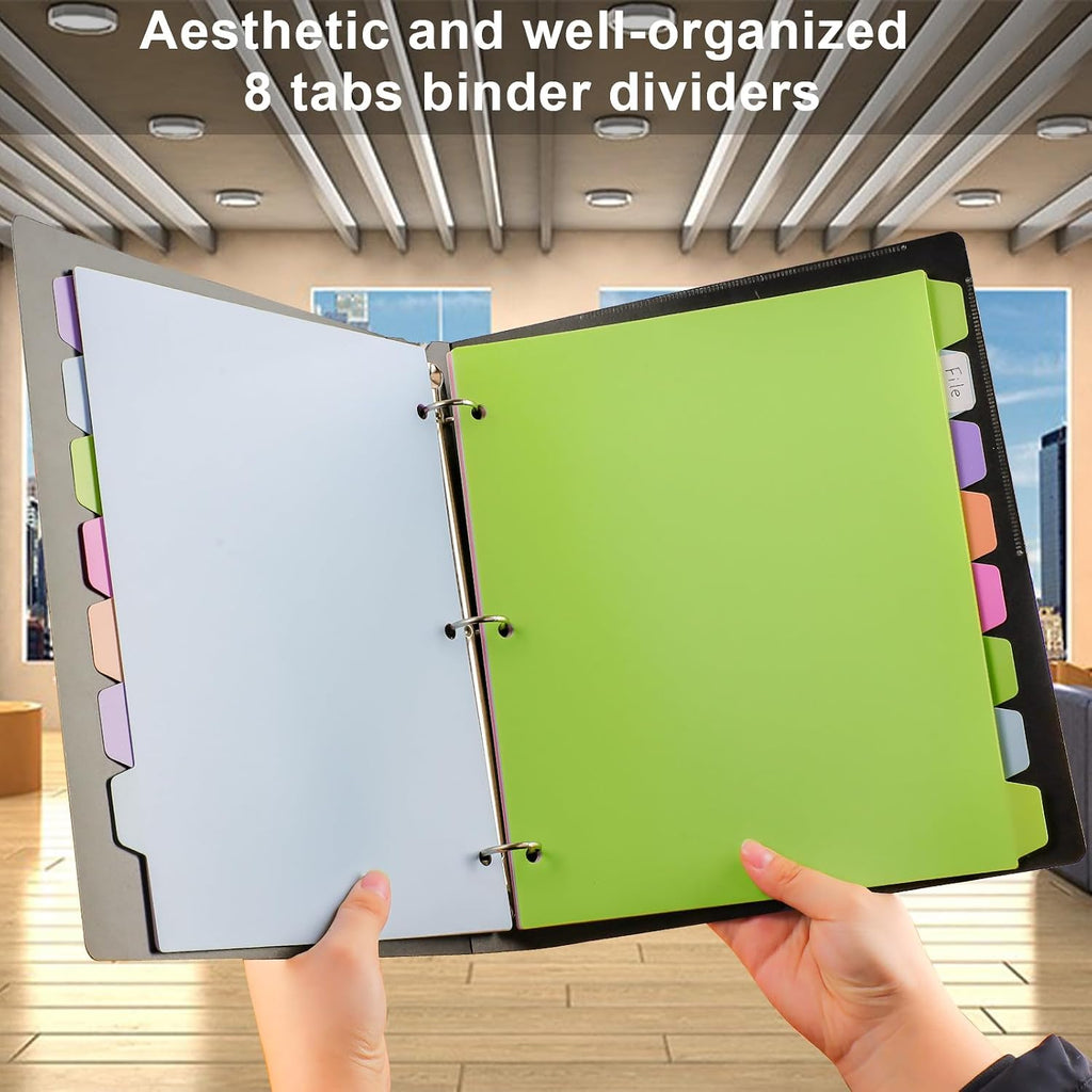 16Pcs/2 Set Binder Dividers with Tab, 8 Color Tab for 3 Ring Binder Divider | Page Folder Dividers