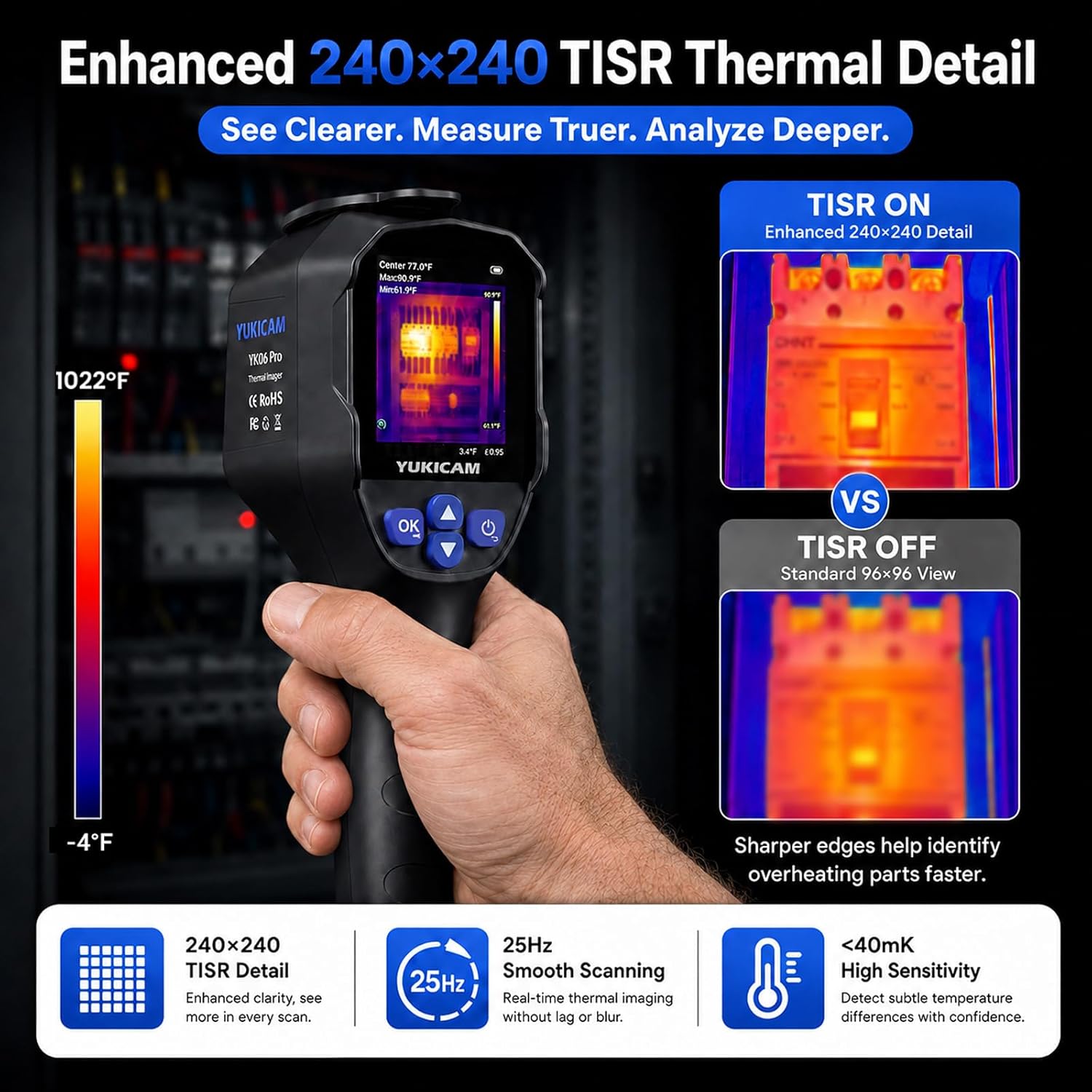 Thermal Imaging Camera, Dual-Light Infrared Thermal Camera for Home Inspection