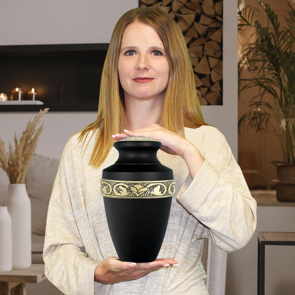 Cremation Urns for Human Ashes, Funeral Memorial Urn for Male and Female, Decorative Burial Grecian Urn Collection