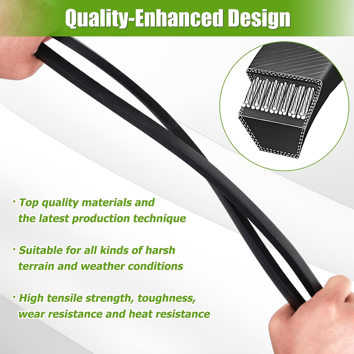 60 Inch Lawn Mower Deck Belt Replacement for John Deere TCU35604, TCU30356, Z915B, Z915E, Z930R, Z920M, Z930M, Z950M