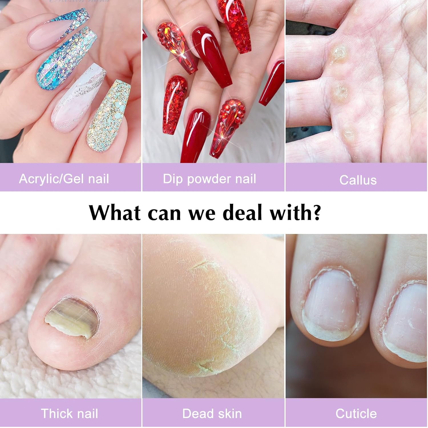 C40 Electric Nail Drill File Professional: for Acrylic Gel Dip Powder Nails Portable Nail Machine Kit Manicure
