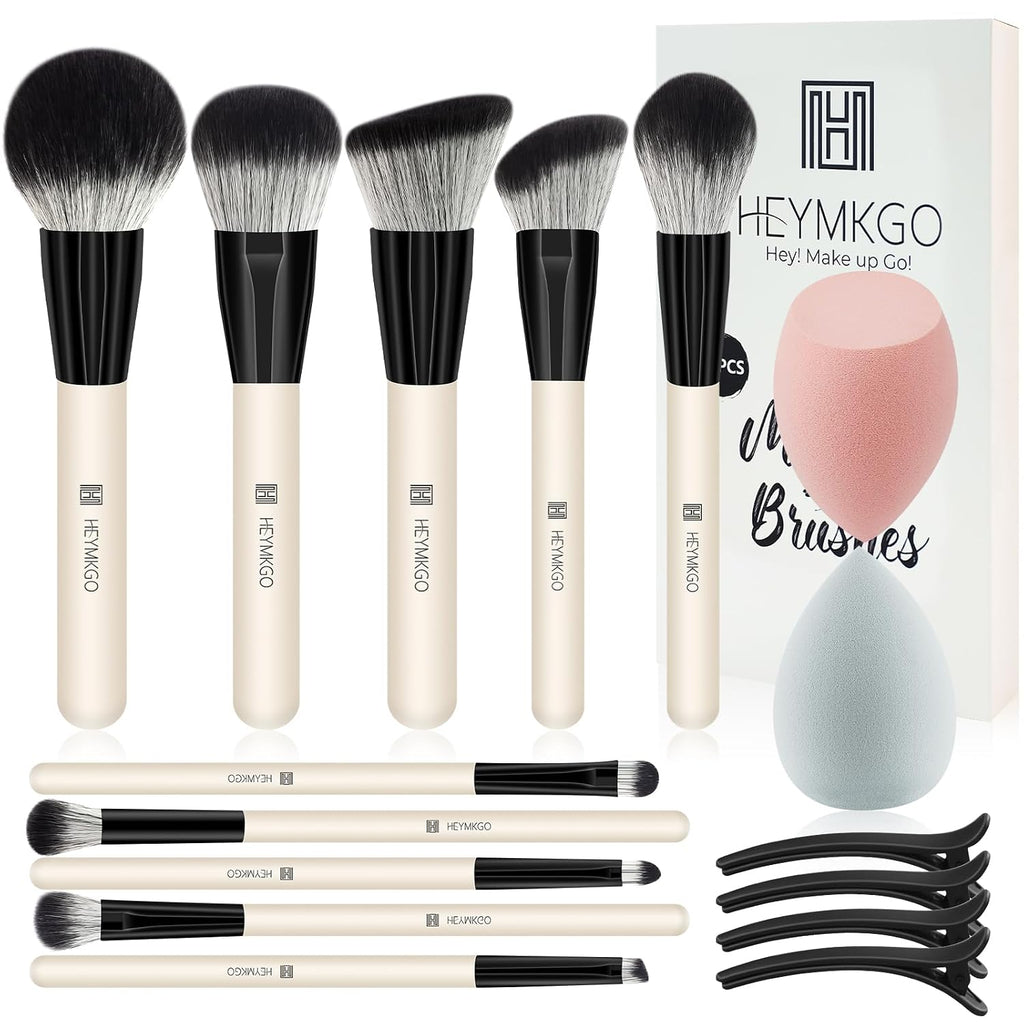 Makeup Brushes, 16Pcs Brush Kit Premium Synthetic Foundation Powder Contour Concealer Blush Highlighter Brush Set